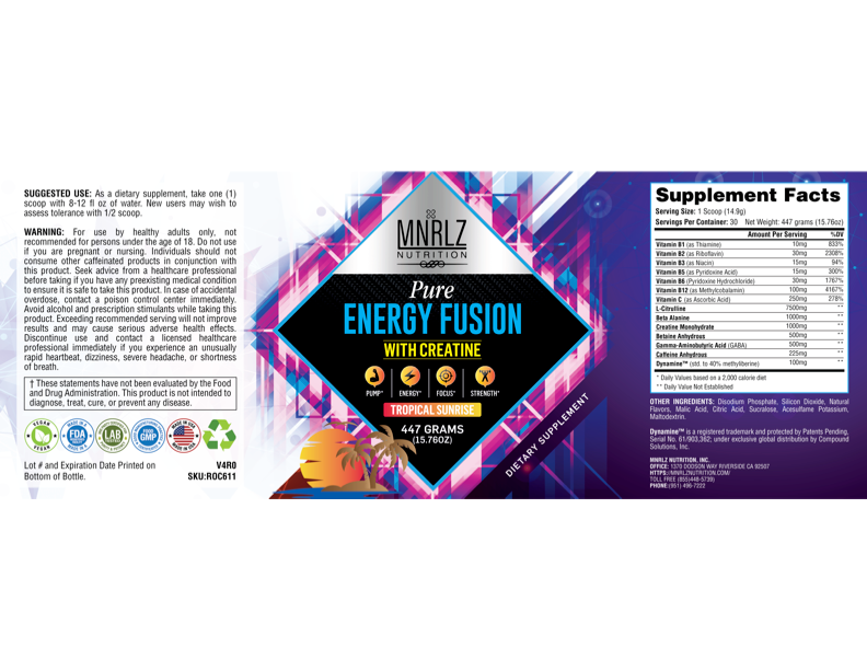 Pure Energy Fusion - Tropical SunRise Flavor